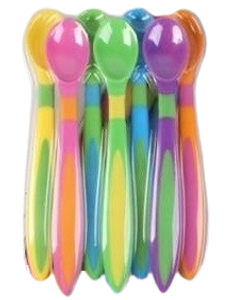 סט שבע כפיות האכלה לתינוק עם קצה גומי רך