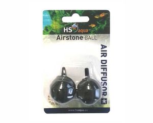 אבן אוויר עגולה בבליסטר זוג 20 מ"מ | HS AQUA AIRSTONE BALL BLACK Ø 30 MM/BLISTER AR-20-2