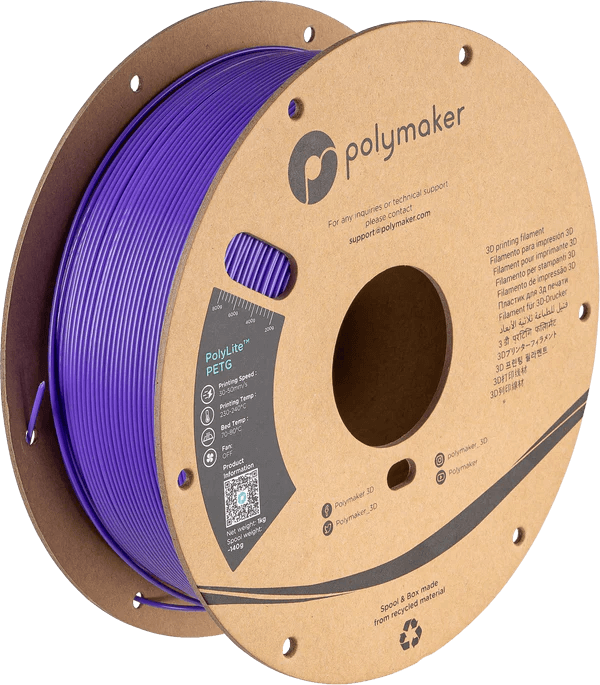 פילמנט סגול 1 ק"ג 1.75 מ"מ - POLYLITE PETG Purple 