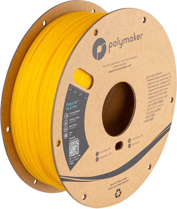 פילמנט צהוב 1 ק"ג 1.75 מ"מ - POLYLITE PLA Pro Yellow 