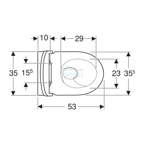 אסלה תלויה רימלס שטיפת Geberit Acanto TurboFlush 2.0 כולל מושב הידראולי | 502.718.00.1