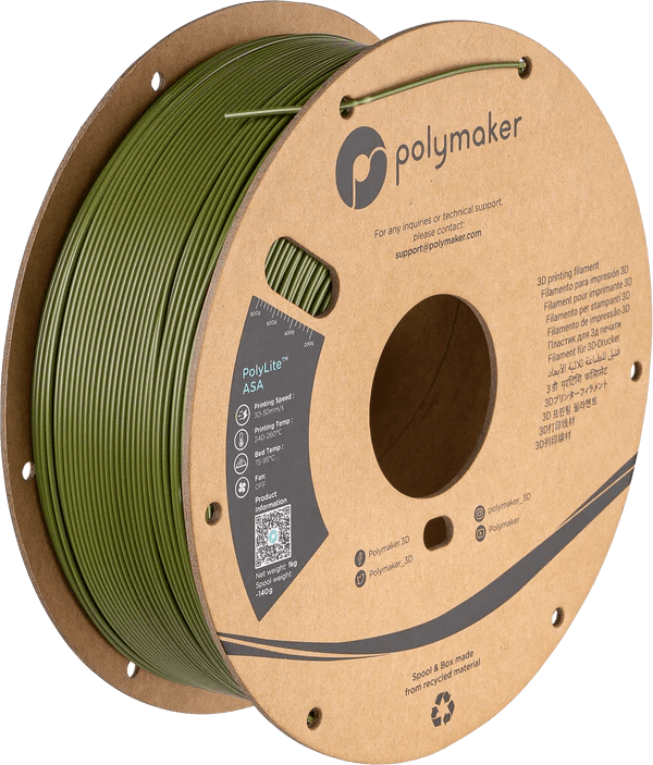 פילמנט ירוק צבאי 1 ק"ג 1.75 מ"מ - POLYLITE ASA Army Green