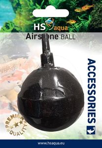 אבן אוויר בבליסטר שחורה עגולה 50 מ"מ | HS AQUA POND AIRSTONE BALL BLACK BLISTER Ø 50 MM