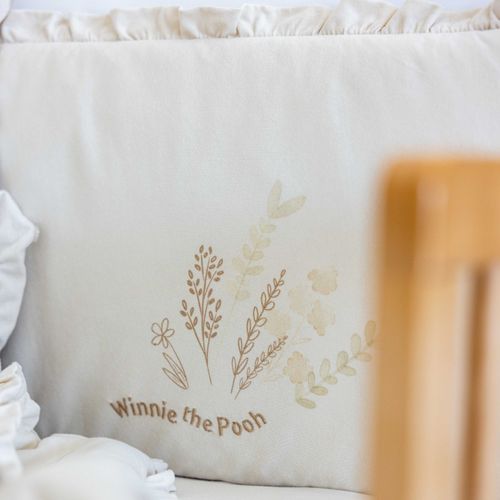 סט מצעים 3 חלקים לעריסת תינוק מבד 100% כותנה - פו הדוב בשדה