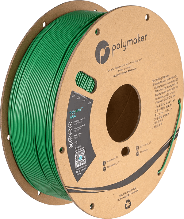 פילמנט ירוק 1 ק"ג 1.75 מ"מ - POLYLITE ASA Green