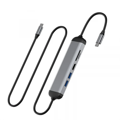 תחנת עגינה 6 ב 1 עם חיבור USB Type C דגם WIWU Alpha 521H