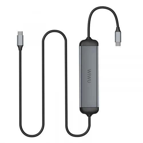 תחנת עגינה 6 ב 1 עם חיבור USB Type C דגם WIWU Alpha 521H
