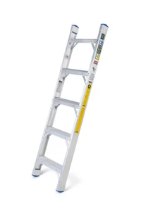 סולם אלומיניום יחיד נשען שלבים רחבים 201180-2 6 שלבים, 1.8 מטר