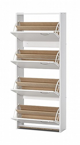 ארון נעליים 4 דלתות דגם רפי לבן 126 מבית יראון YIRON - תוצרת ישראל