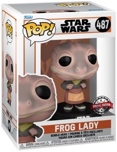 POP Star Wars: Mandalorian - Frog Lady (אקסקלוסיבי מדבקה כסופה)- אריזה פגומה Funko