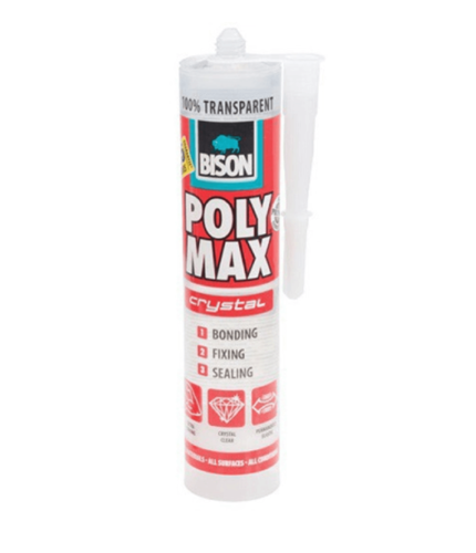 דבק סיליקון פולימקס שקוף BISON 310 גרם - דבקה ואיטום מהיר לכל החומרים. אלסטי 400%, עמיד 100°C, חסין פטריות ב-36₪. הזמן עכשיו!