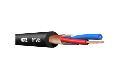 כבל מיקרופון שחור, 100 מטר KLOTZ MY206SW.100
