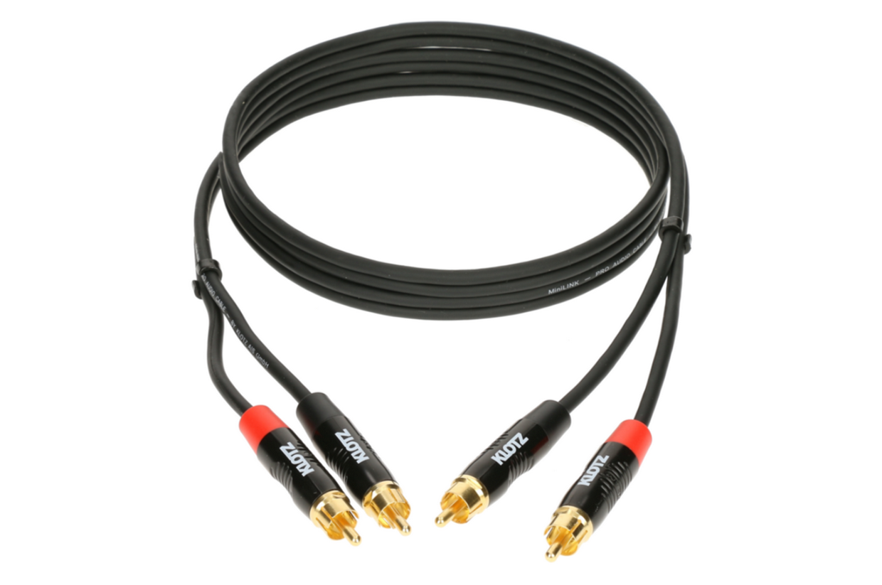 כבל 2xRCA-2xRCA באורך 3 מ` סדרת PRO TwinCable KT-CC300  KLOTZ
