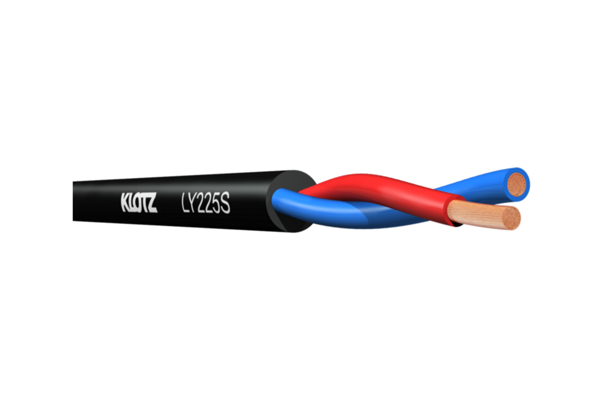 כבל רמקול 2x2.5 גמיש, 100 מטר KLOTZ 39403 LY225S.100