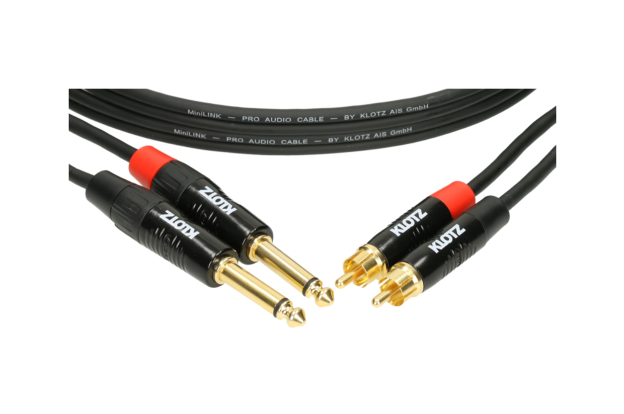 כבל 2xPL-2xRCA באורך 3 מ` סדרת PRO TwinCable KT-CJ300  KLOTZ