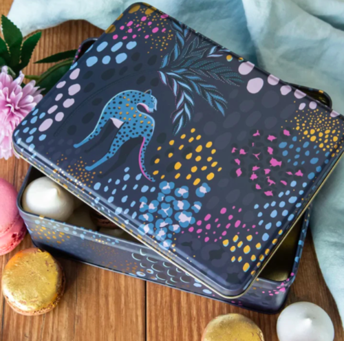 קופסת פח מלבנית: Midnight Leopard