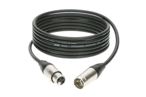 כבל מיקרופון, 3 מטר, XLR-XLR, KLOTZ