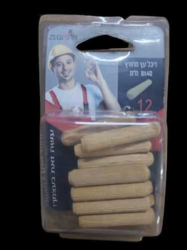 דיבל עץ מחורץ 8X40 מ״מ