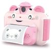 מצלמה דיגיטלית מדפיסה לילדים 32GB עם וידאו, תמונות, סלפי ו 3 גלגלי נייר - ורוד