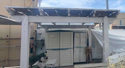 פרגולות מאלומיניום נסמכת לקיר במחיר מצוין מתצוגה !!!