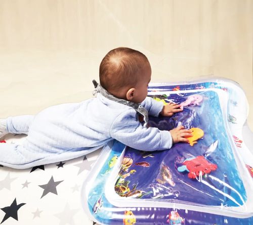 משטח מים תחושתי גדול לתינוק - אי הדגים