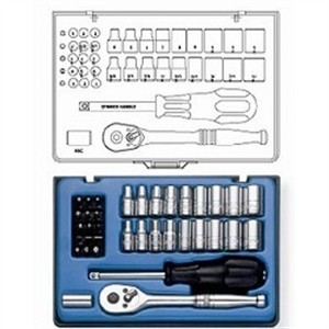 סט בוקסות + ביטים 36 חלקים אינץ' + מ