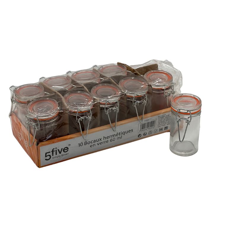 סט 10 צנצנות הרמטי 60 מ"ל 146691