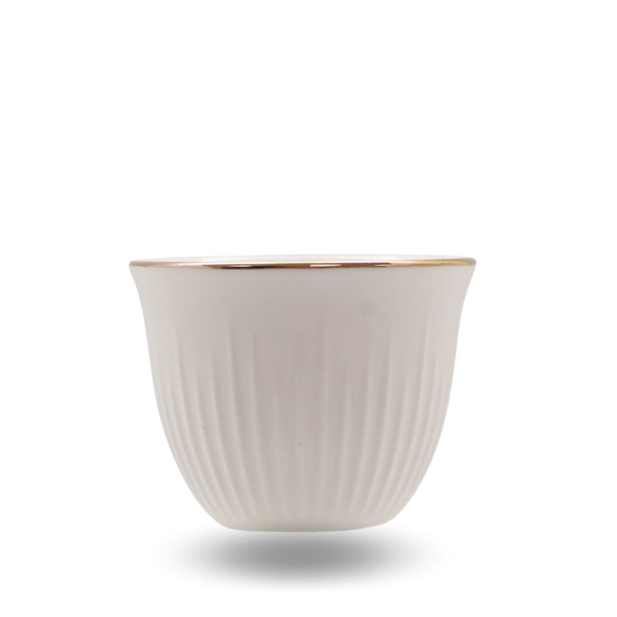 סט 12/ ספלים בדוי קרם מבריק 026889 Y.C