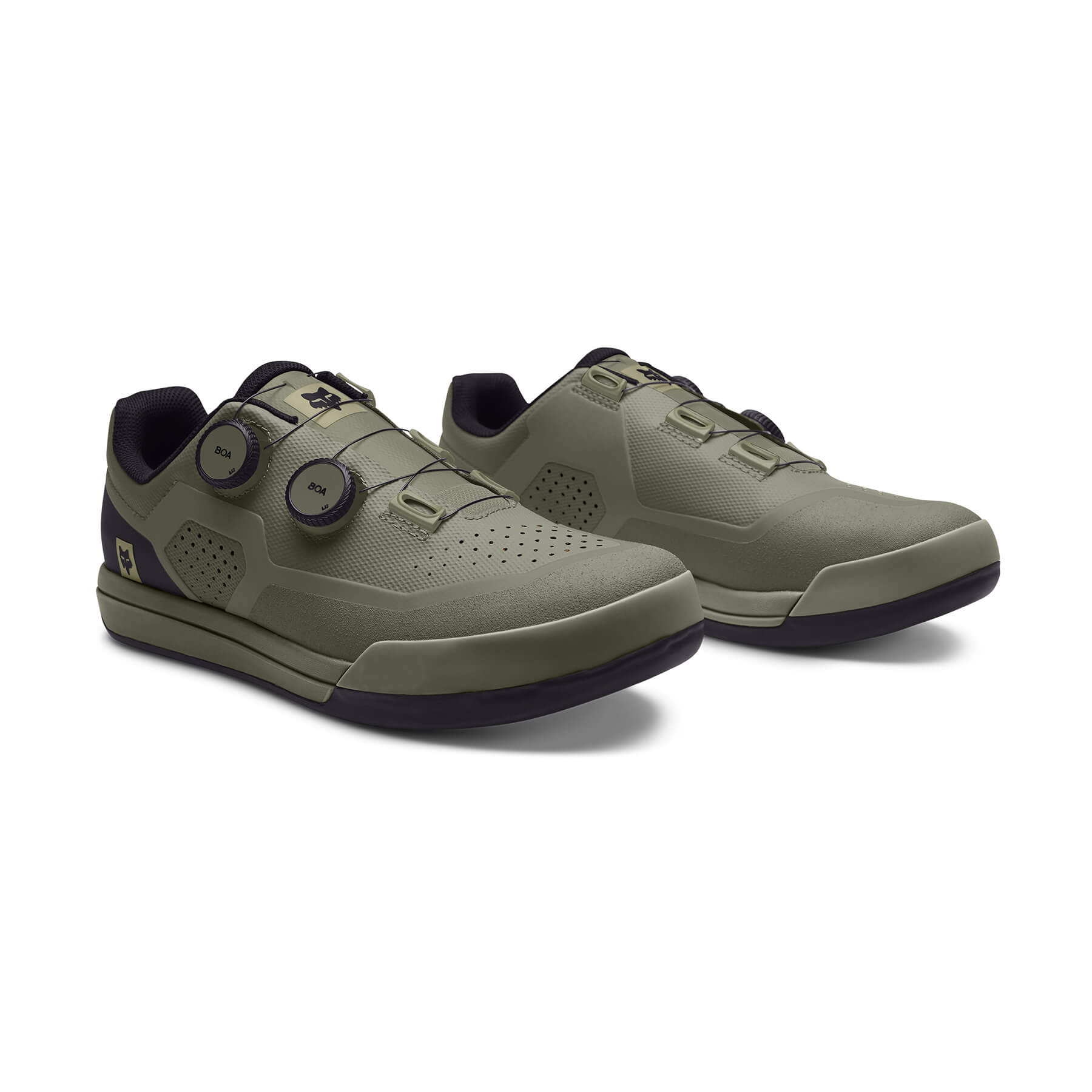 נעלי רכיבה פוקס לקליטים ירוק - FOX UNION BOA SHOE V24 