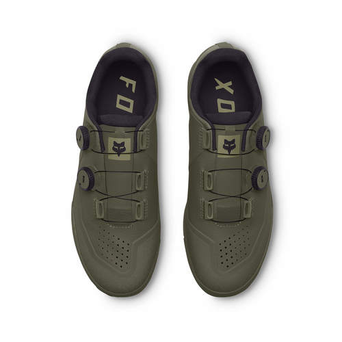 נעלי רכיבה פוקס לקליטים ירוק - FOX UNION BOA SHOE V24 