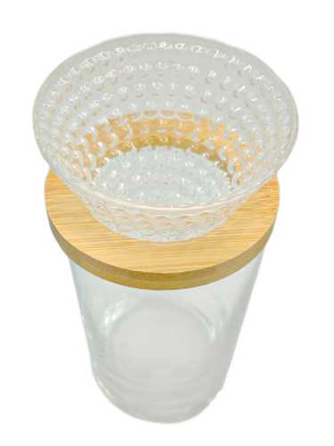 דריפר זכוכית לחליטת קפה פילטר 2-3 כוסות + טבעת מעץ + כוס זכוכית