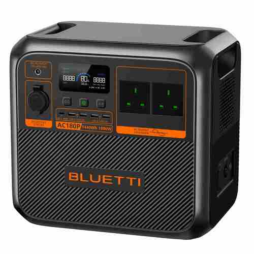 פאנל סולארי 200W מתנה!!!! בקניית תחנת כוח Bluetti Portable Power Station 1800W 1440Wh AC180P