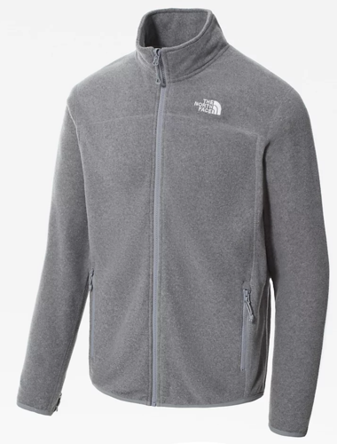ג’קט פליס גברים THE NORTH FACE 100 GLACIER FULL-ZIP - אפור