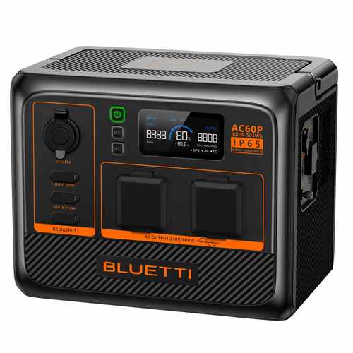 תחנת כוח BLUETTI AC60P Portable Power Station | 600W 504Wh
