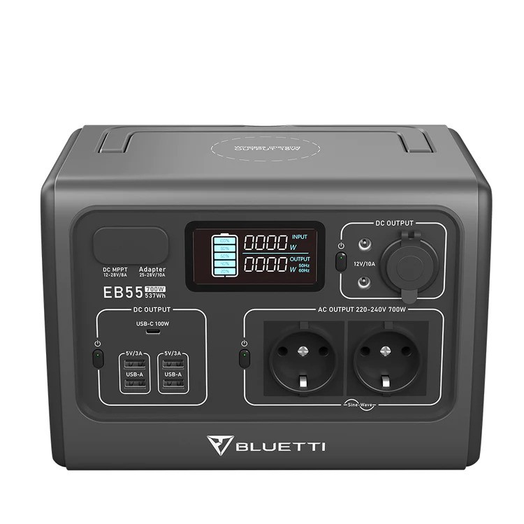 ‏תחנת כוח Bluetti EB55 Portable Power Station 700W 537Wh