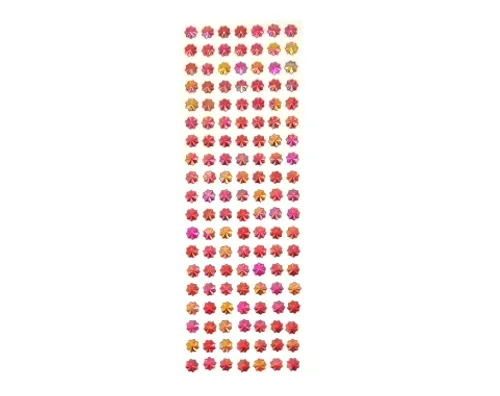 מדבקות אבני קריסטל - פרחים בצבע ורוד- דגם GM271