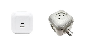 מפצל קוביה 4+טייפ סי+USB