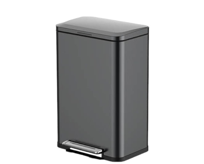 ‎ פח דוושה מט 50L ליטר HAUSER לה קיטשן La kitchenette - צבע נירוסטה מושחרת