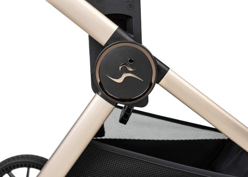 עגלת תינוק דו-כיוונית סיילו פרו 2024 Cielo PRO LUXURY עם קיפול דו-צדדי - ריפוד אפור/עור חום/שלד אפור מוברש