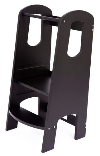 מגדל למידה ופעילות הורה / ילד עם 3 מצבי גובה ניתנים לשינוי ללא ברגים - שחור