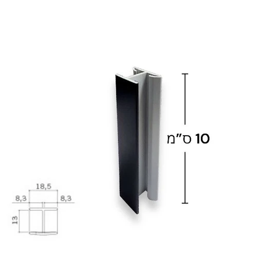 חיבור ישר / המשך לצוקל, גובה 10 ס''מ | שחור מט