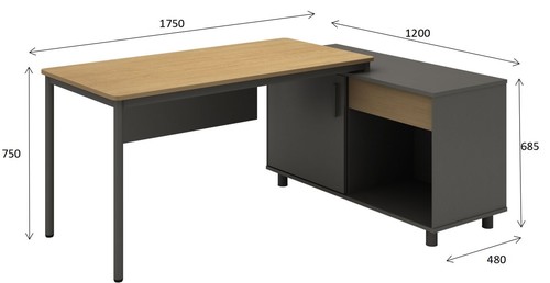 שולחן מקס כולל שלוחה Keisar 166658
