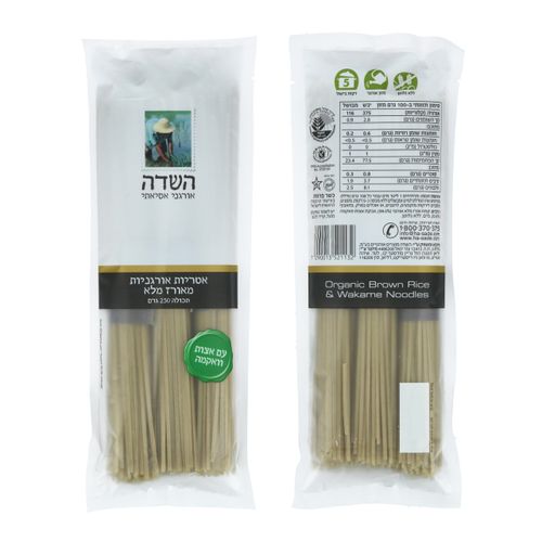 אטריות אורז מלא עם ווקאמה