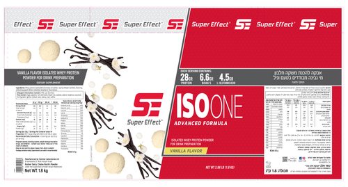 אבקת חלבון ISOONE בטעם וניל 1.8 קג Super Effec