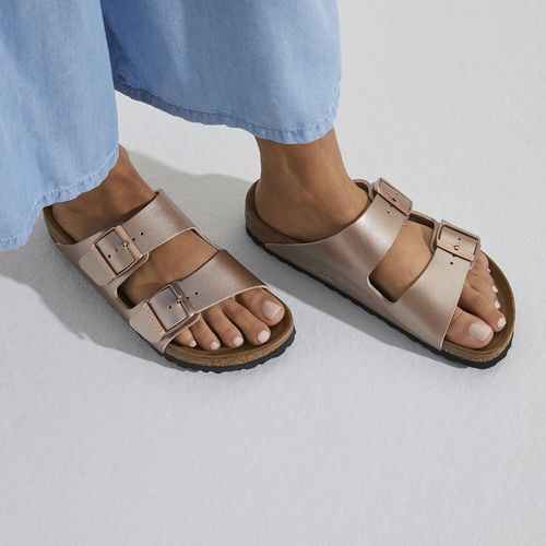 כפכפי בירקנשטוק דגם אריזונה סוליית שעם  BIRKENSTOCK ARIZONA COPPER