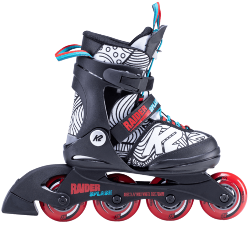 רולר בליידס מתכוונן לילדים | K2 RAIDER SPLASH RED