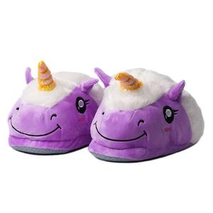 נעלי בית קסומות - חד קרן Unicorn Slippers מידות 42-35 - צבע סגול