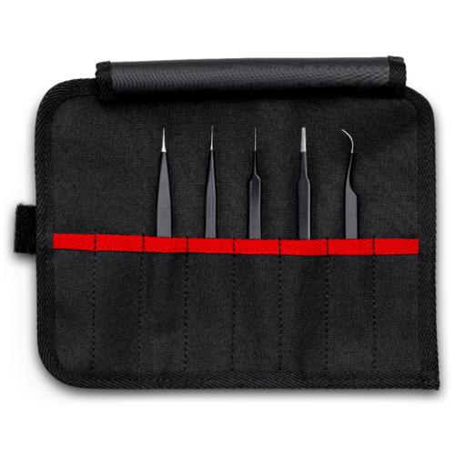 סט חמש פינצטות ESD מנירוסטה Knipex קניפקס