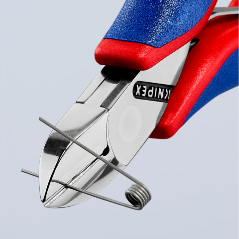 חותך צד לאלקטרוניקה עם קפיץ KNIPEX L=115 קניפקס