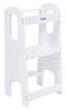 מגדל למידה ופעילות הורה / ילד עם 3 מצבי גובה ניתנים לשינוי ללא ברגים - לבן